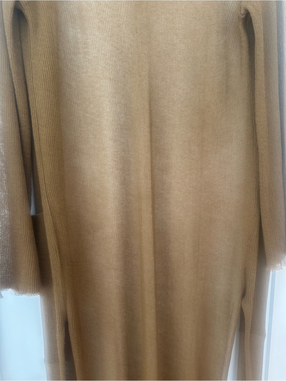 Zara Brown Lightweight Longline Knit cardigan jacket - Picture 14 of 14